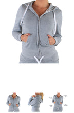 Load image into Gallery viewer, FULL ZIP FLEECE HOODIE JACKET